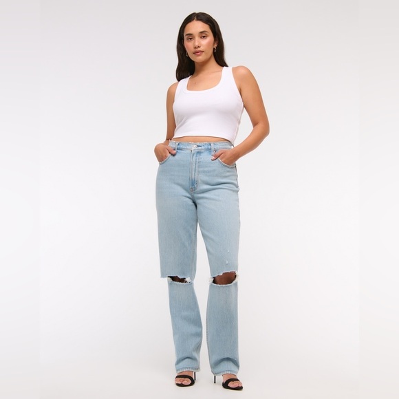 Abercrombie & Fitch Ultra High Rise 90s Straight Jean Size 34 - Picture 1 of 7